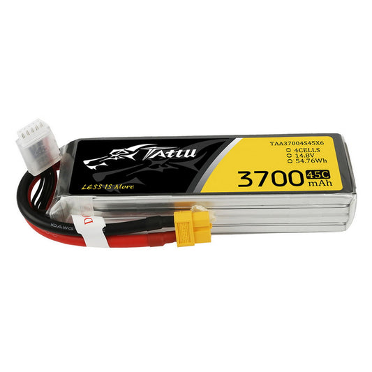 Tattu 3700mAh 45C 4S1P Lipo Battery Pack With XT60 Plug