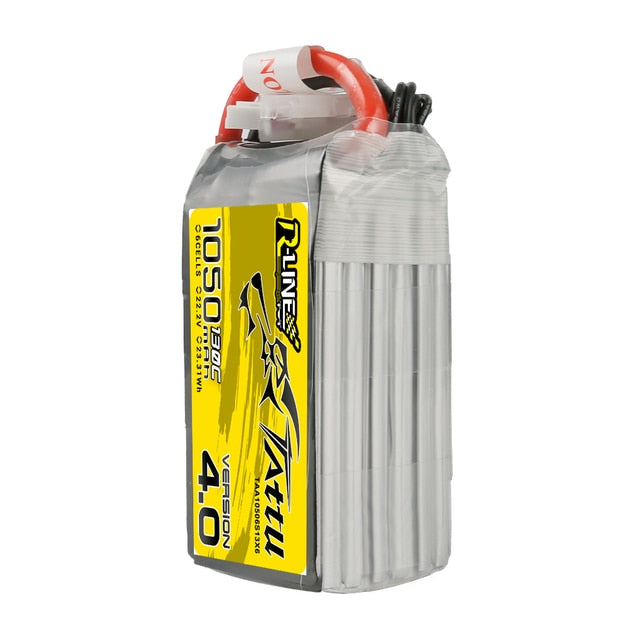 Tattu R-Line Version 4.0 1050mAh 22.2V 130C 6S1P Lipo Battery Pack With XT60 Plug