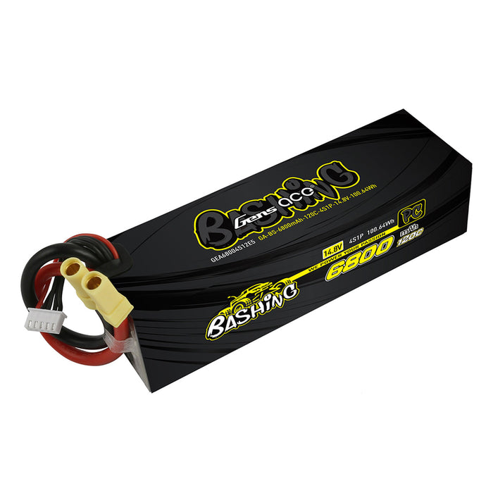 Gens Ace 6800mAh 14.8V 120C 4S1P Lipo Battery Pack With EC5 Plug