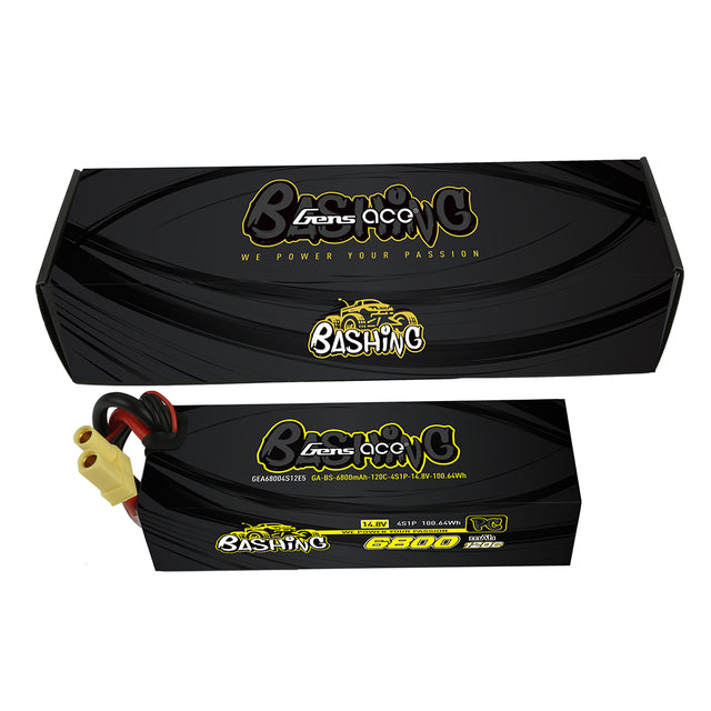 Gens Ace 6800mAh 14.8V 120C 4S1P Lipo Battery Pack With EC5 Plug