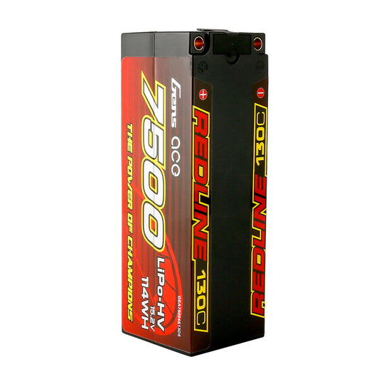 Gens Ace 7500mAh 4S1P HardCase 130C 15.2V Lipo Battery Pack #50 For RC Cars Racing Series