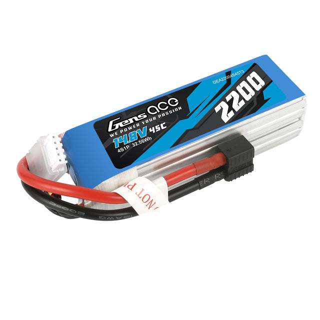 Gens Ace 2200mAh 11.1V 3S1P 25C Lipo Battery Pack With EC3, Deans And XT60 Adapter For RC Plane