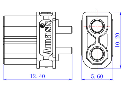 Amass XT30 Upgraded Female Connectors for Battery 5 Pieces