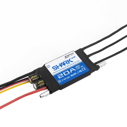 ZTW Shark 20A G2 Series 32-Bit Water Cooled Marine Brushless ESC