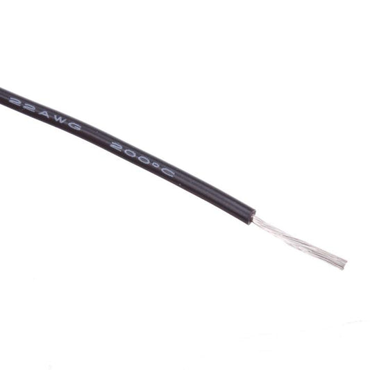 22 AWG Bulk Roll Silicone Wire Priced for Per Foot - Black