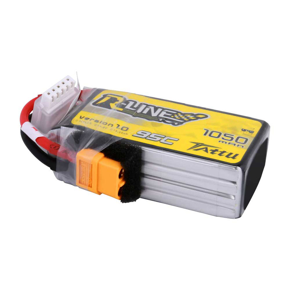 Tattu R-Line 1050mAh 95C 4S1P Lipo Battery Pack With XT60 Plug