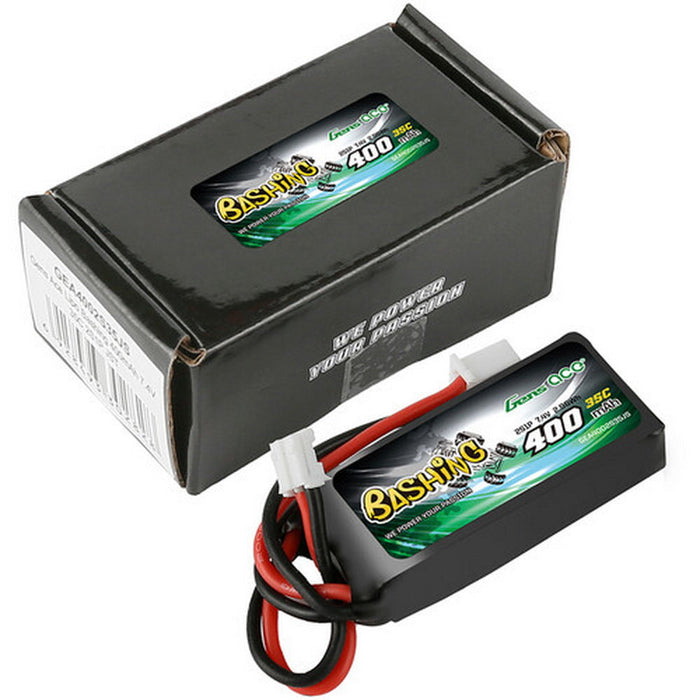 Gens Ace 400mah 35C 2S 7.4V LiPo RC Soft Pack Battery with JST