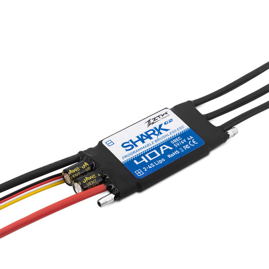 ZTW Shark 40A G2 Series 32-Bit Water Cooled Marine Brushless ESC
