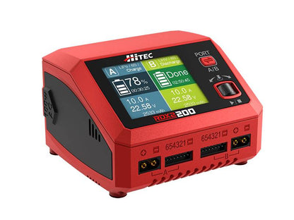 Hitec RDX2 200 AC/DC 200W 10A 6S Dual Port Battery Charger / Discharger