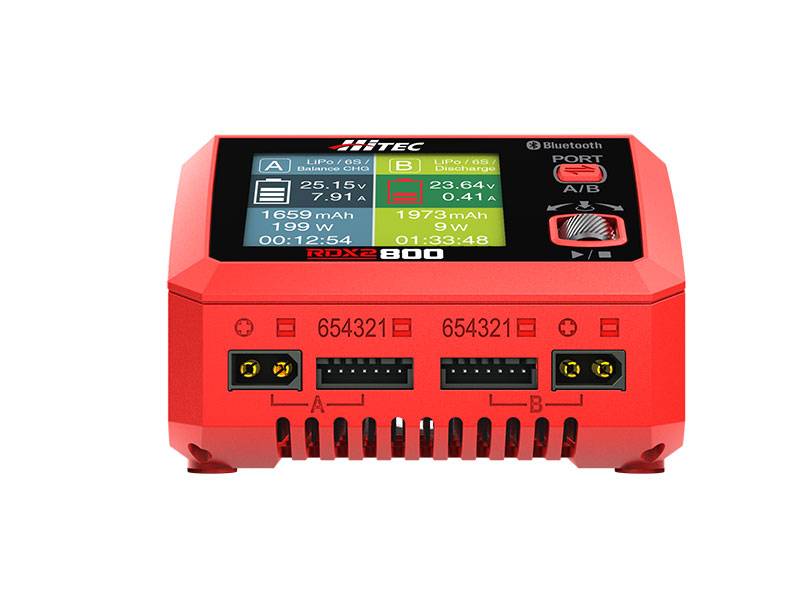 Hitec RDX2 800 AC/DC 800W 10A 6S Dual Port Battery Charger / Discharger