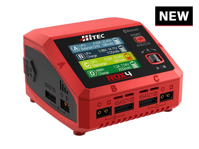 Hitec RDX4 AC/DC 400W 10A 6S Quad Port Battery Charger / Discharger