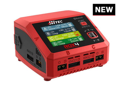 Hitec RDX4 AC/DC 400W 10A 6S Quad Port Battery Charger / Discharger