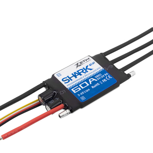 ZTW Shark 60A G2 Series 32-Bit Water Cooled Marine Brushless ESC