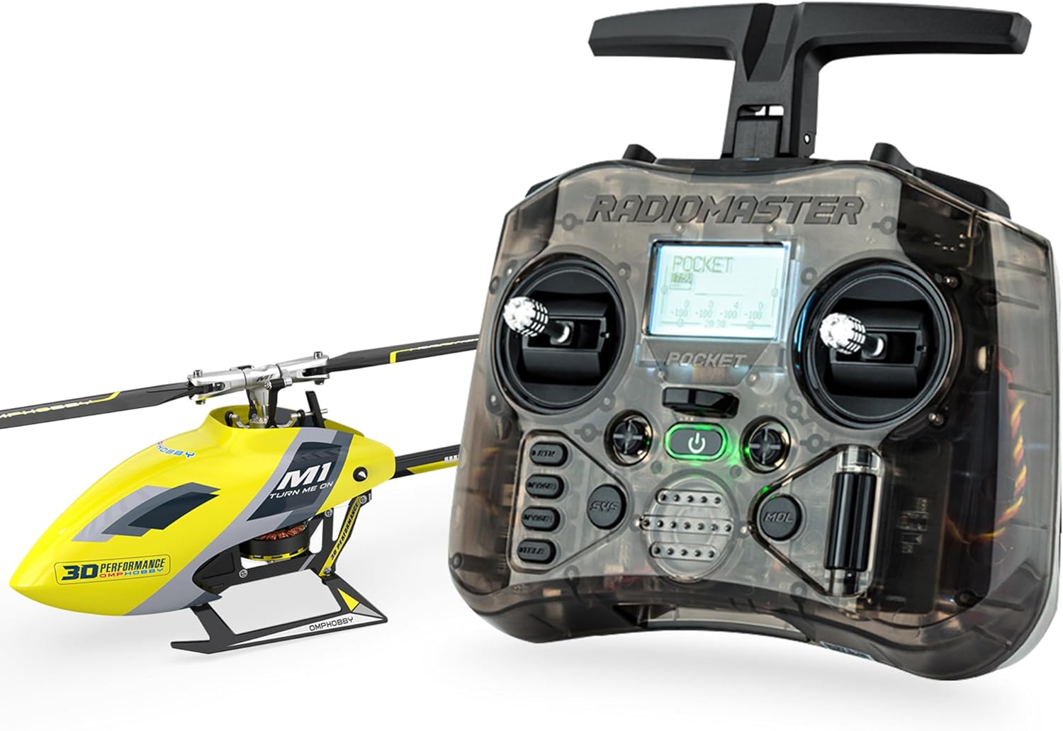 OMPHobby M1 EVO RC Helicopter RTF with Pocket Radio – MPI Hobby