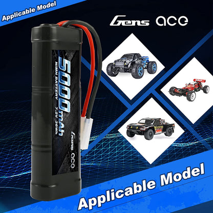 Gens Ace 5000mAh 7.2V Ni-MH Battery with Tamiya Plug