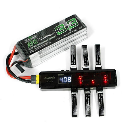 AOKoda CX605 CX610 6CH DC/XT60/USB Battery Charger for 3.7V 1S Lipo Battery - CX610 HV 4.35V