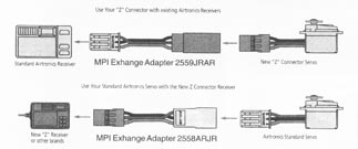 Exchange Adapters (from Servo to RX) – MPI Hobby