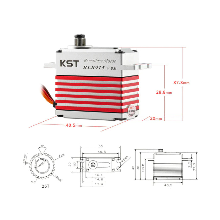 KST BLS915 V8.0 Digital Servo HV 8.4V 0.07s 347oz