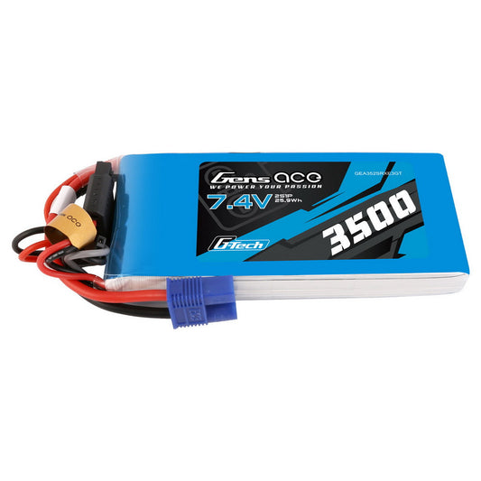 Gens Ace G-Tech 3500mAh 7.4V 2S1P RX Lipo Battery Pack With JR And EC3 Plug