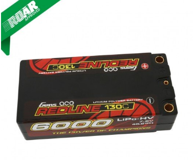 Gens Ace 6000mAh 2S2P 140C 7.6V HardCase HV Redline 2.0 Series Shorty Lipo Battery