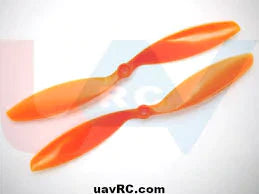 Orange GemFan 12X4.5 inch Slow Flyer Propellers Normal and Reverse