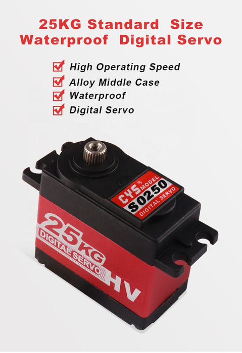 CYS S0250 Low Profile Waterproof 62g Metal Gear Digital Servo