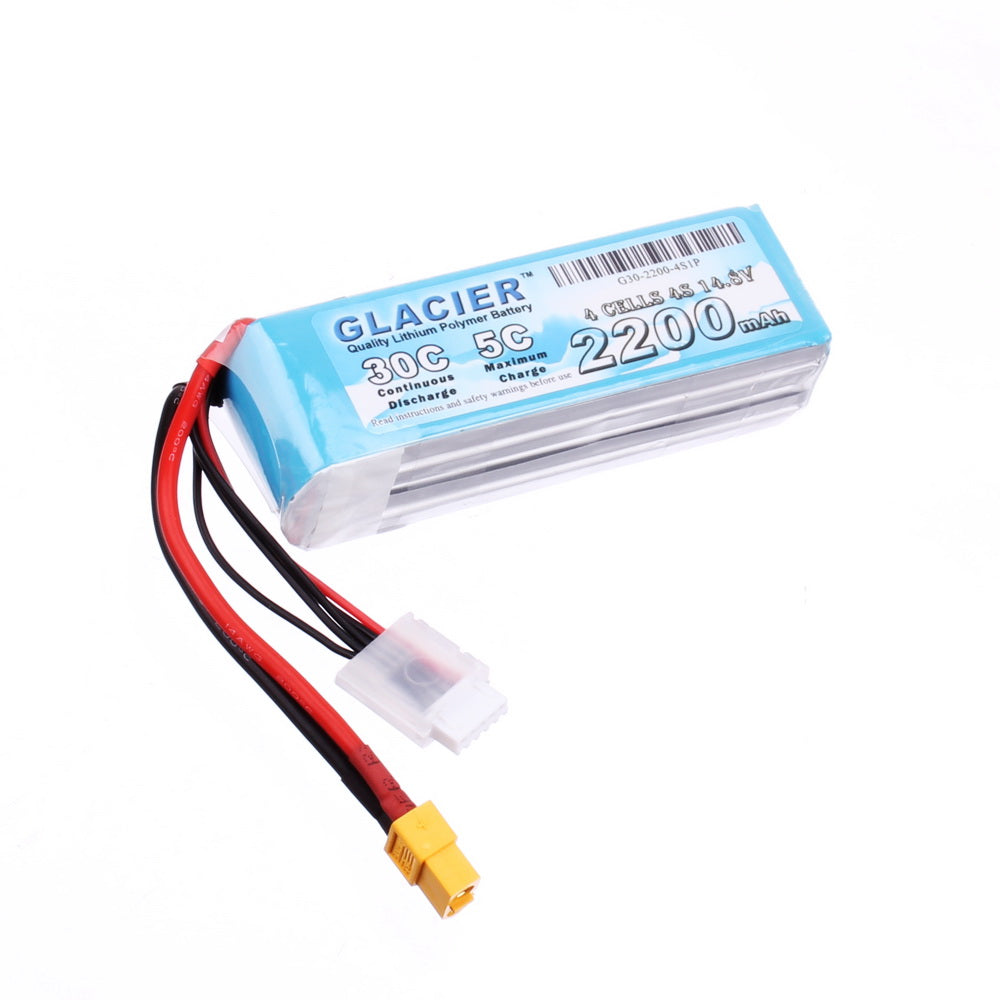 Glacier 30C 2200mAh 4S 14.8V LiPo Battery with XT60 Connector