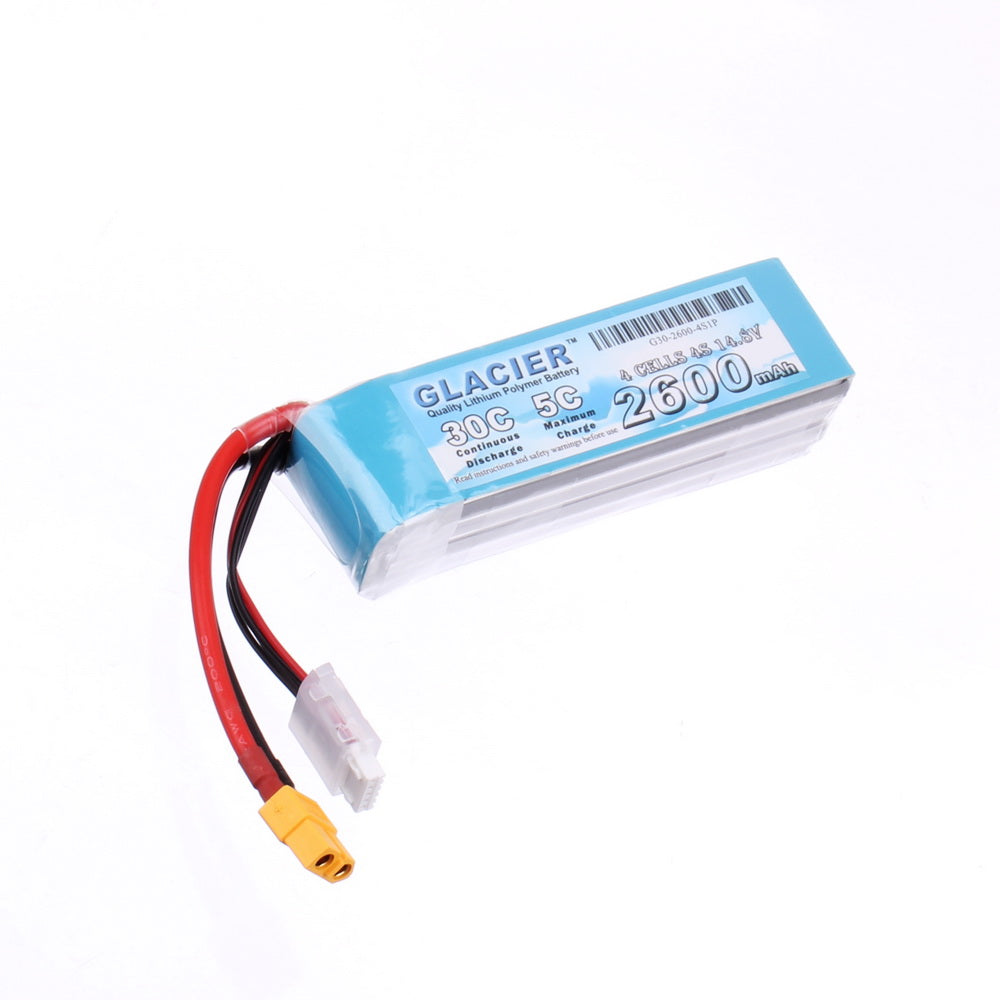 Glacier 30C 2600mAh 4S 14.8V LiPo Battery with XT60 Connector