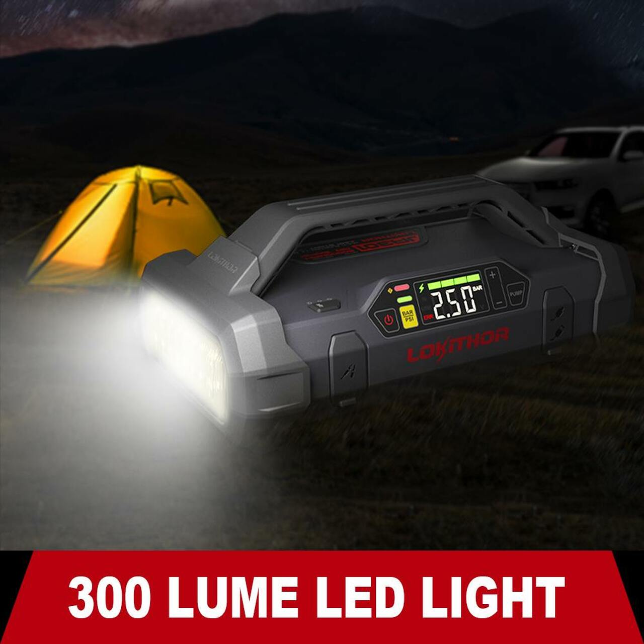 TATTU JA301 - 2000A 12V Car Jump Starter With 150PSI Air Inflator