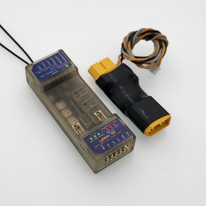 Lemon Rx DSMP 10-Channel Telemetry Stabilizer XT60 Energy Meter DSMX DSM2 Compatible