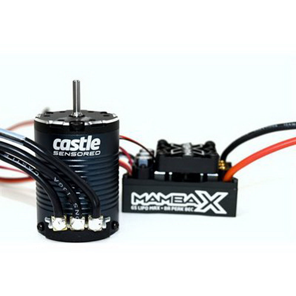Castle Creations Mamba X Sensored 25.2V WP ESC and 1406 3800KV Sensored Crawler Combo