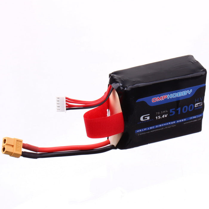 OMPHobby ZMO VTOL Airplane HV LiPo Battery 5100mAh 15.4V 4S