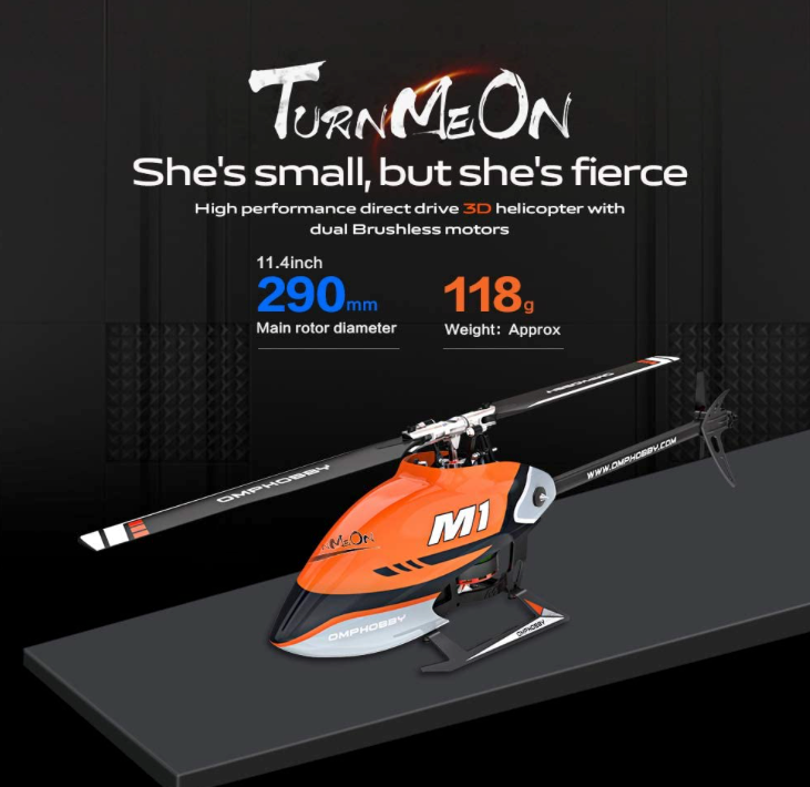 OMPHobby M1 Dual Brushless Direct-Drive Motor Helicopter RTF Combo