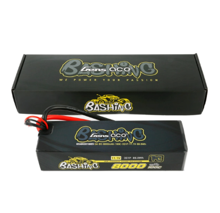 Gens Ace Bashing Pro 11.1V 100C 3S 8000mah Lipo Battery Pack With EC5 Plug For Arrma