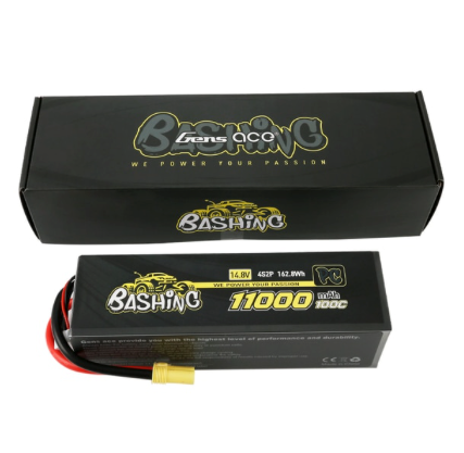 Gens Ace Bashing Pro 14.8V 100C 4S2P 11000mah Lipo Battery Pack With EC5 Plug For Arrma