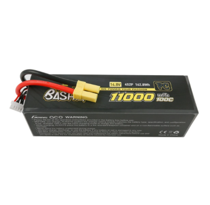 Gens Ace Bashing Pro 14.8V 100C 4S2P 11000mah Lipo Battery Pack With EC5 Plug For Arrma