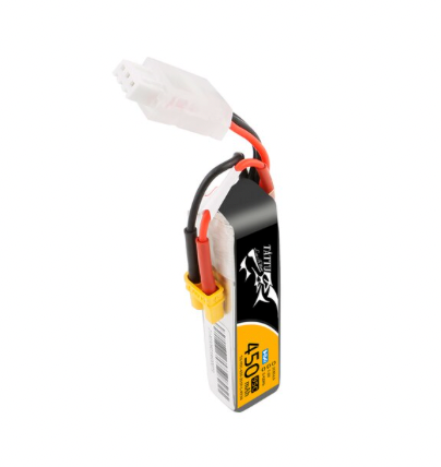 Tattu 450mAh 7.6V High Voltage 95C 2S1P Lipo Battery Pack With XT30 Plug - Long Pack