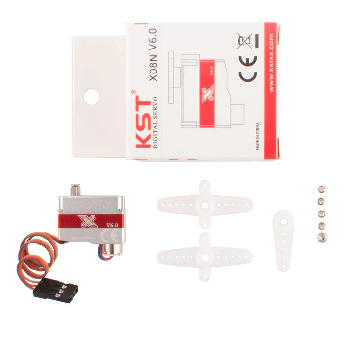 KST X08N V6.0 Metal Gear Digital Servo HV 8.4V 0.09s 2.8kg.cm 111oz.in for RC Gliders