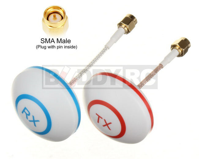 Circular Polarized 5.8G Hz Rx & Tx Mushroom Antenna Set SMA A Pair