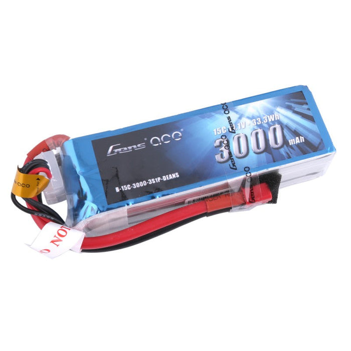 Gens ace 3300mAh 11.1V 45C 3S1P Lipo Battery Pack Deans plug