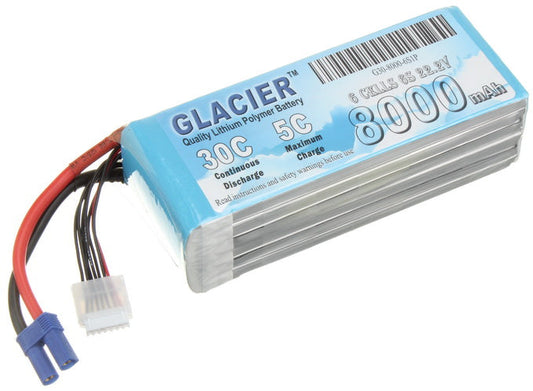 Glacier 30C 8000mAh 6S 22.2V LiPo Battery