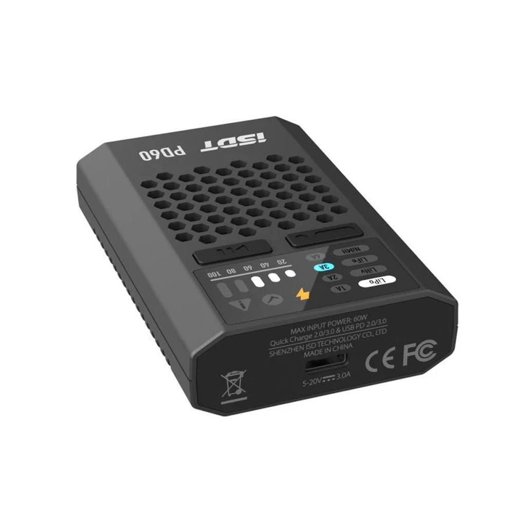ISDT PD60 60W 6A 1-4S USB-C Input Battery Charger