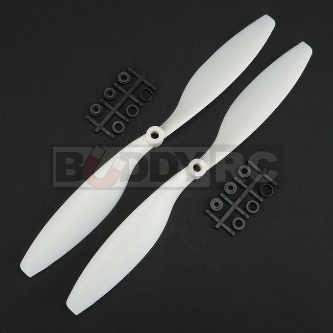 White GemFan 12X4.5 inch Slow Flyer Normal CCW Propellers