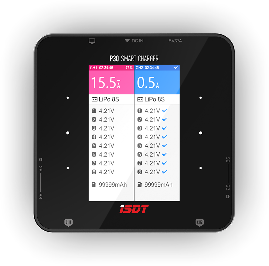 ISDT P30 1500W 50A 8S Dual Port Smart Charger