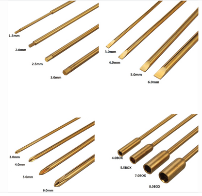 RC Screwdriver Hex Socket Tools Kit 16pcs Titanium Nitride Coated