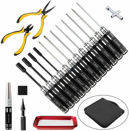 18PCS RC Tools Kits Hex Screwdriver Set