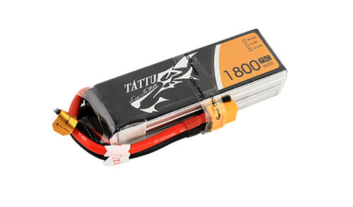 Tattu 1800mAh 75C 4S1P Lipo Battery Pack With XT60 Plug