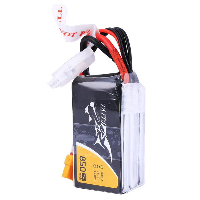 Tattu 11.1V 75C 3S 850mAh Lipo Battery Pack With XT60 Plug