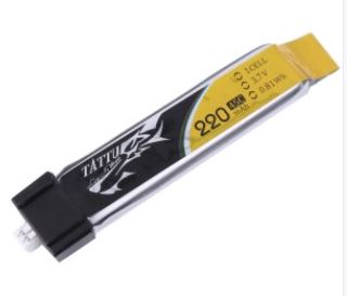 Tattu 220mAh 3.7V 45C 1S1P LiPo Battery Pack with Eflite Stock Ultra Micro Connector 5 pack