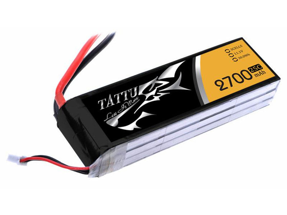 Tattu 2700mAh 3S1P 25C 11.1V Lipo Battery Pack With XT60 Plug